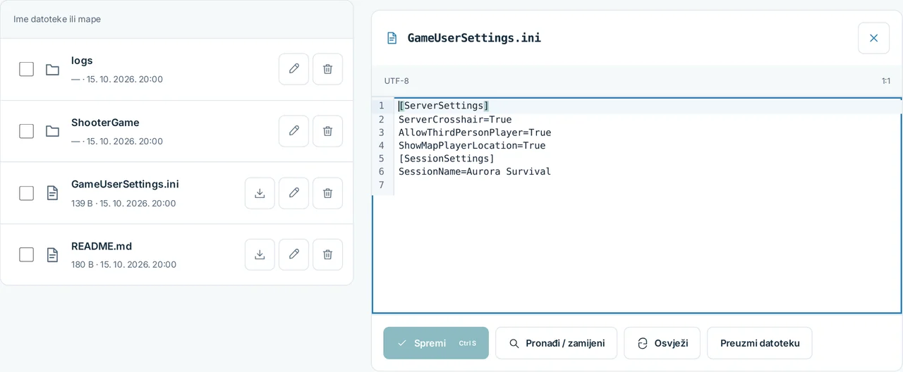 CubixServ · Datoteke