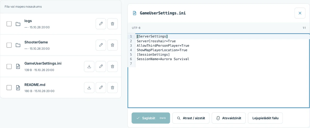 CubixServ · Faili
