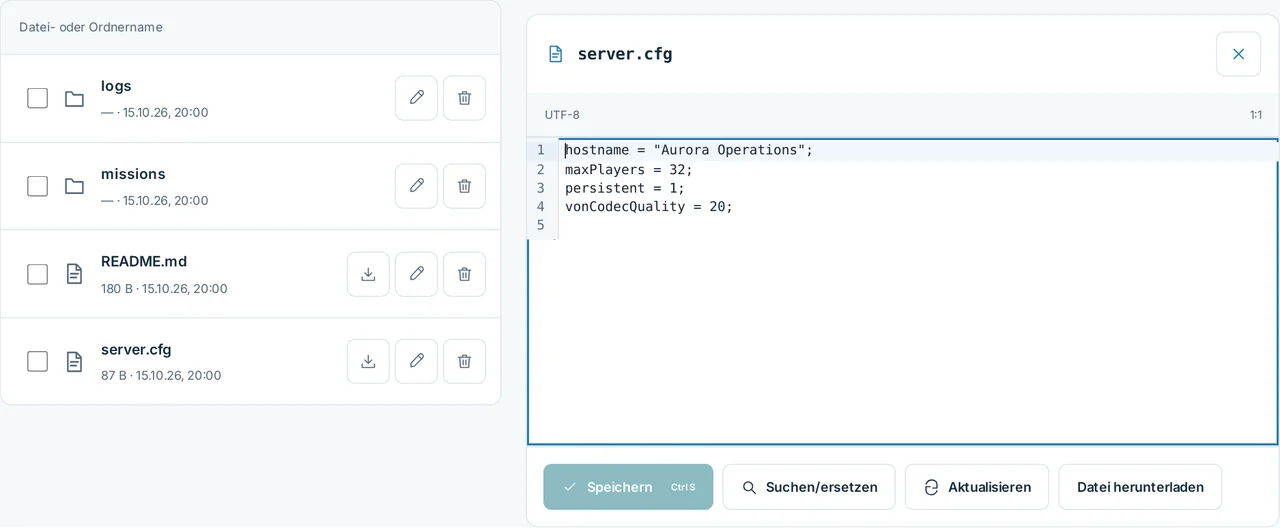 CubixServ · Dateien