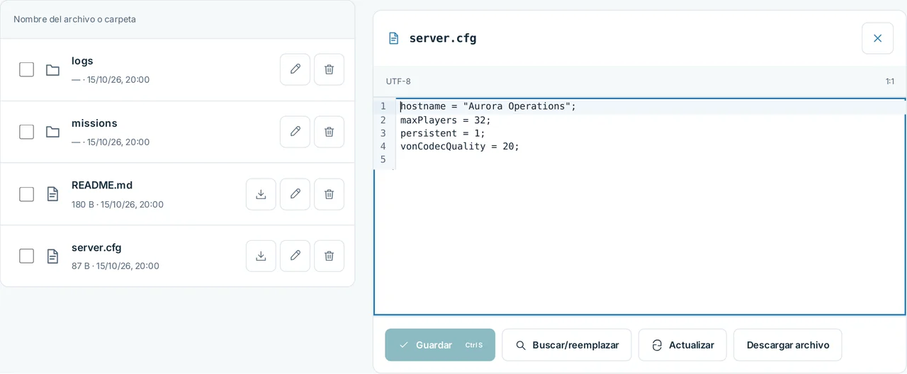 CubixServ · Archivos