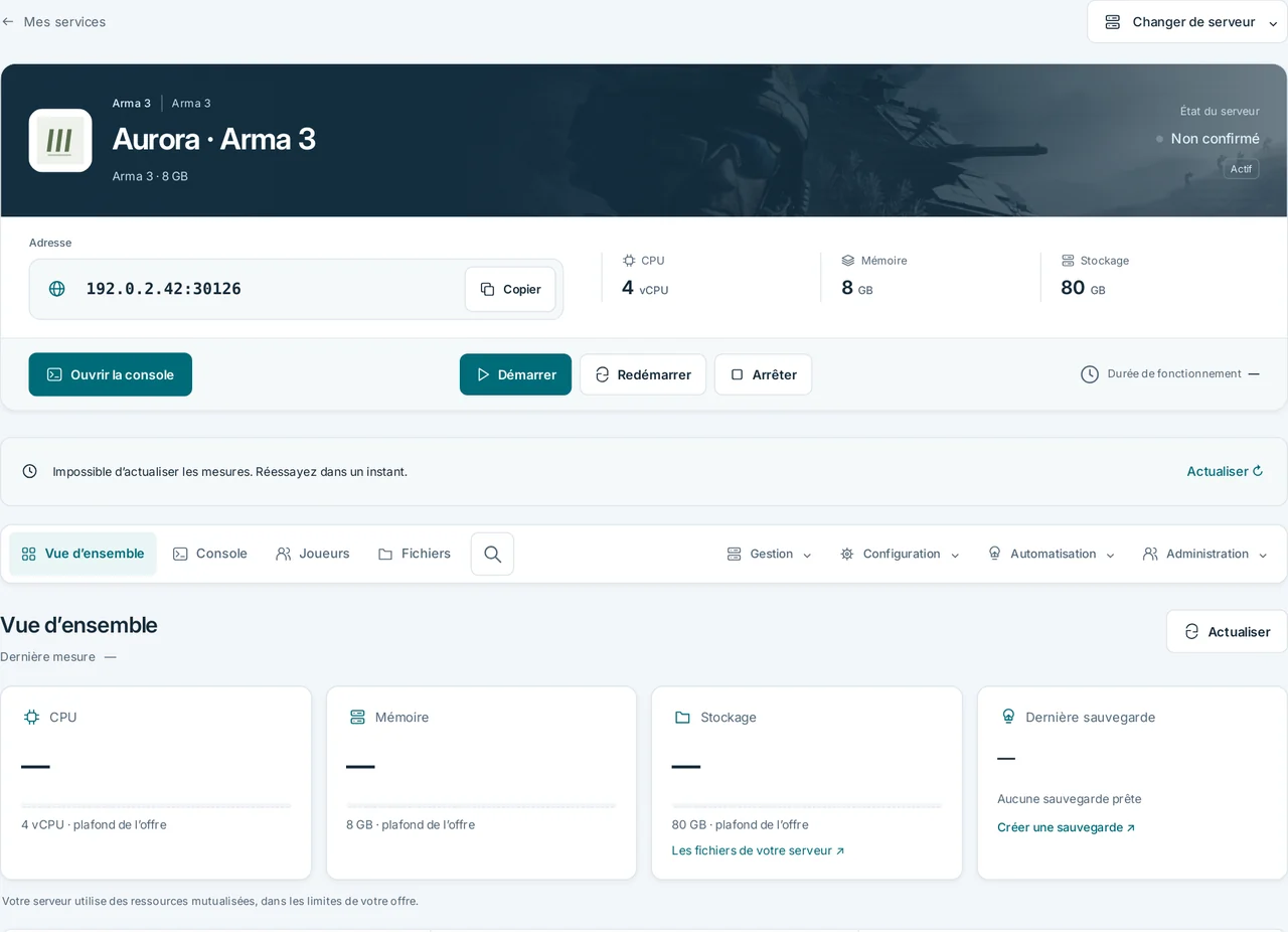 CubixServ · Vue d’ensemble