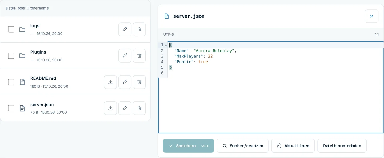 CubixServ · Dateien