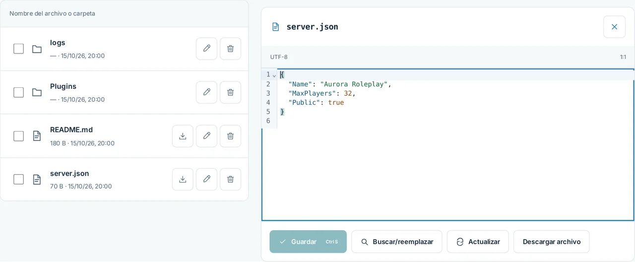 CubixServ · Archivos