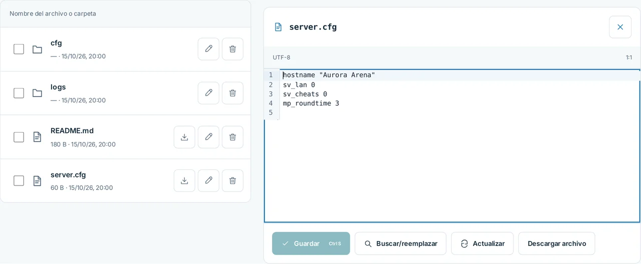 CubixServ · Archivos