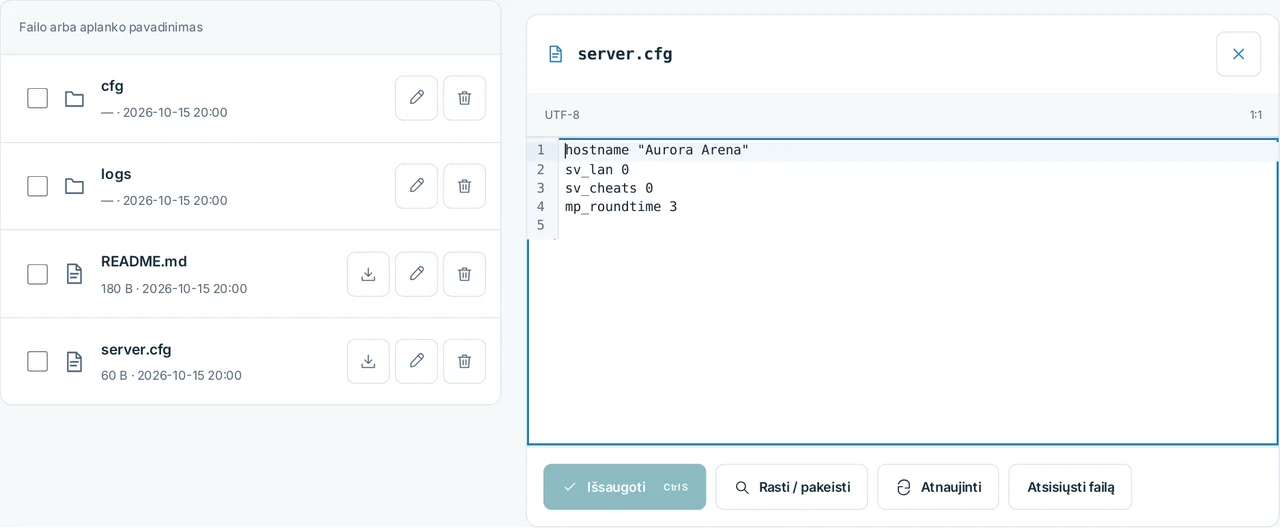 CubixServ · Failai