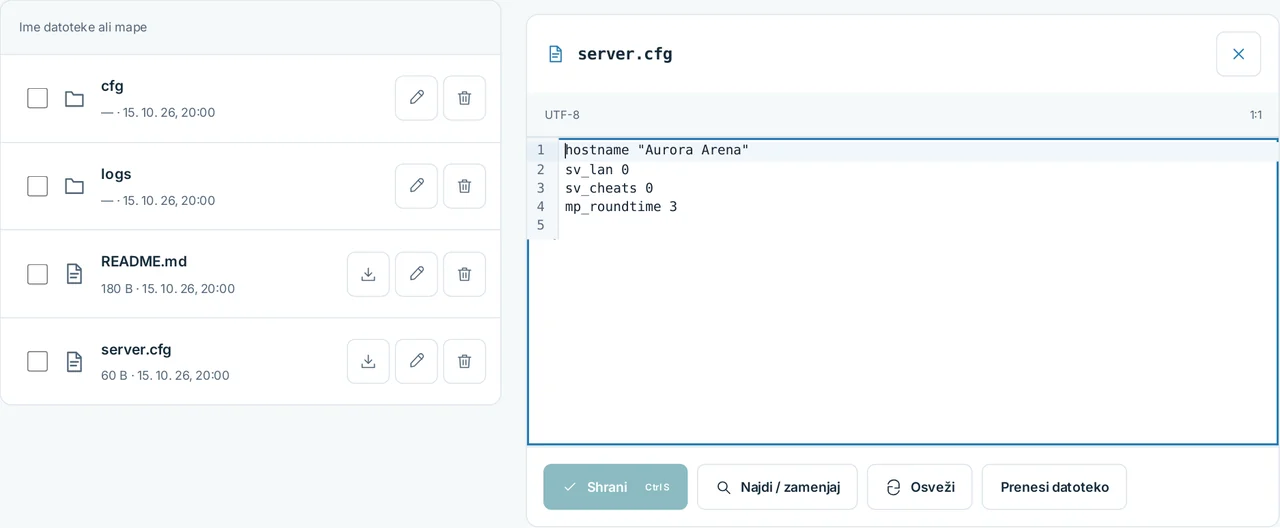 CubixServ · Datoteke