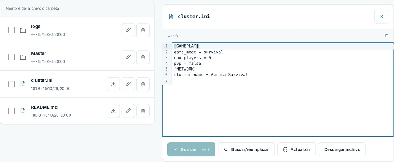 CubixServ · Archivos