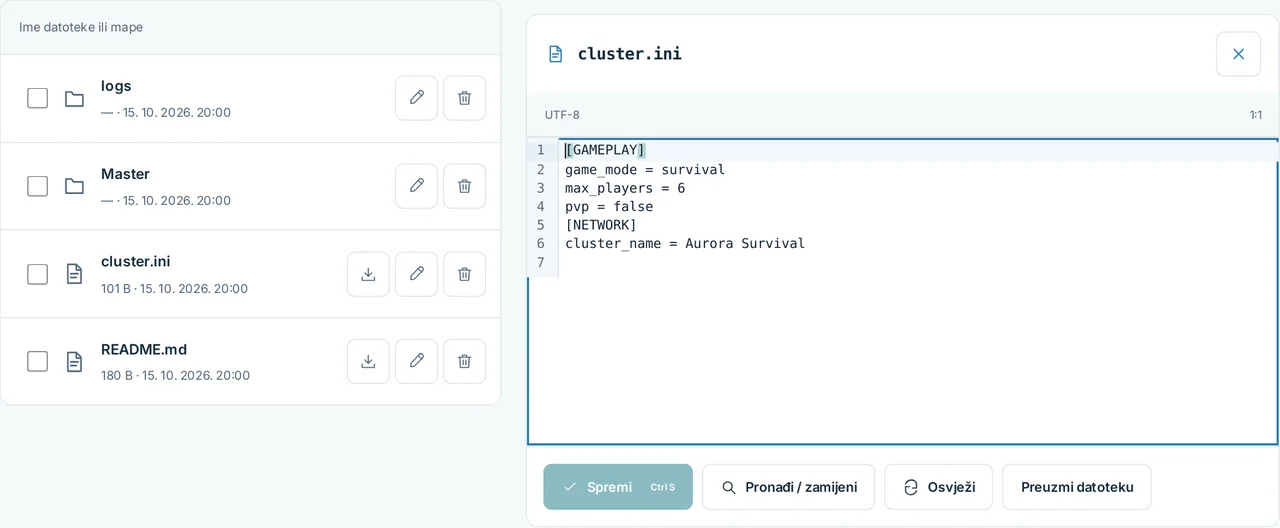 CubixServ · Datoteke