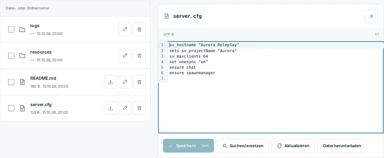 CubixServ · Dateien