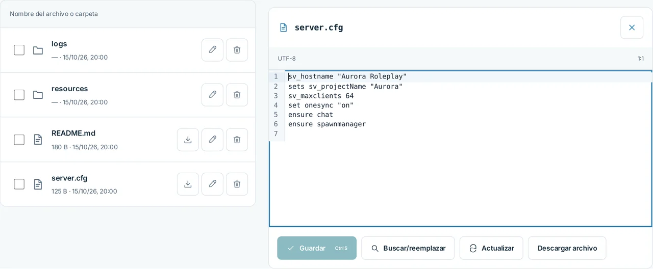 CubixServ · Archivos