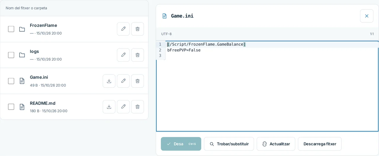 CubixServ · Fitxers