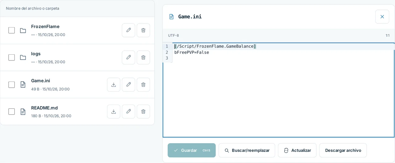 CubixServ · Archivos