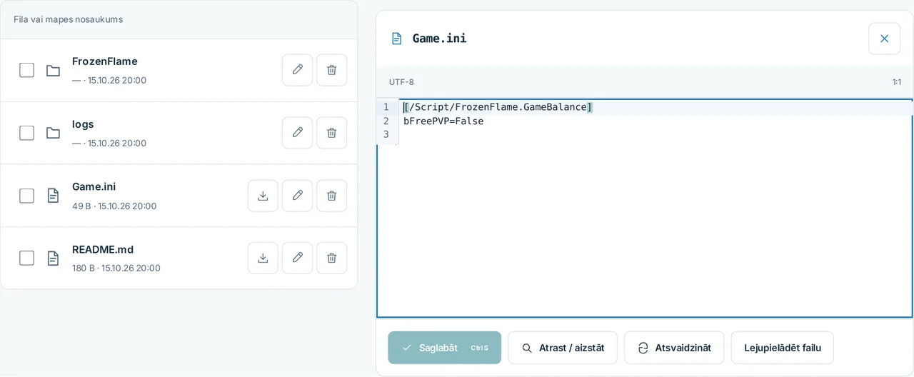 CubixServ · Faili