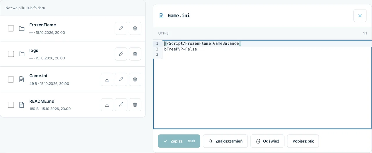 CubixServ · Pliki