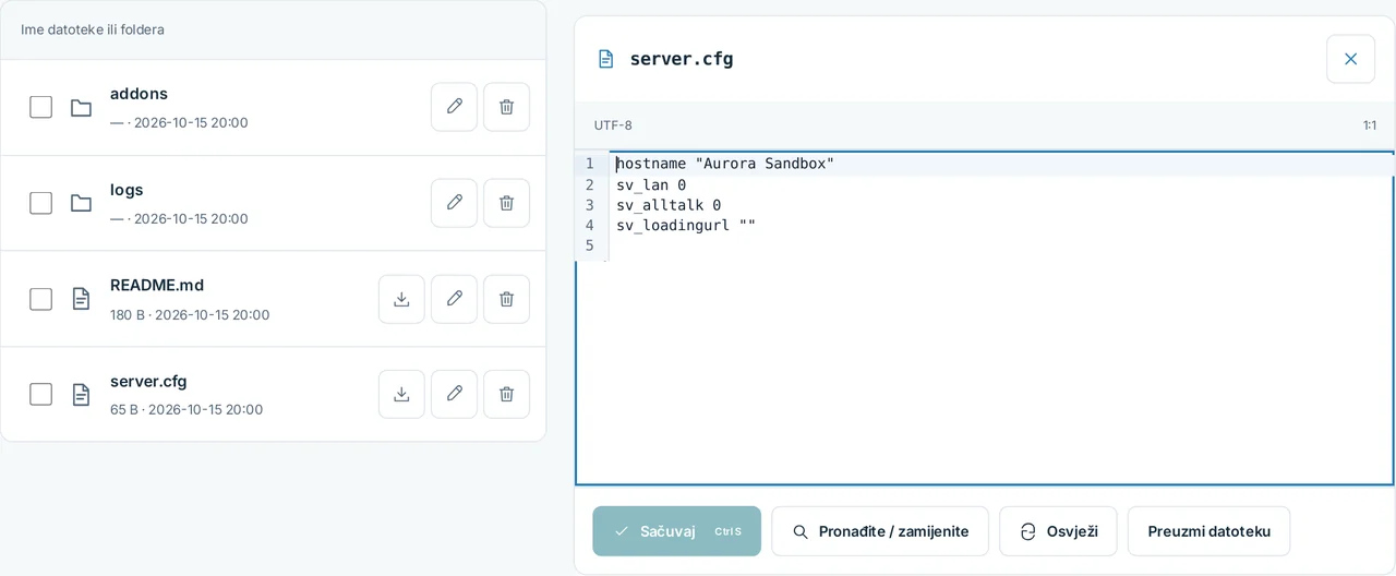 CubixServ · Fajlovi