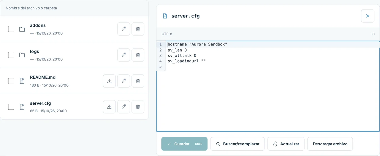 CubixServ · Archivos