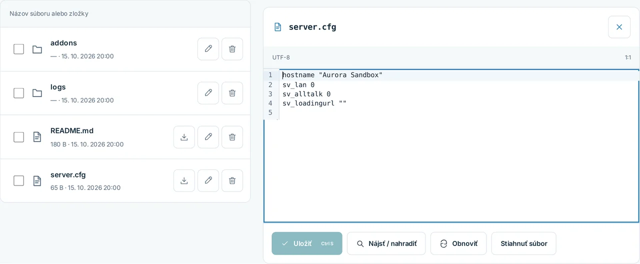 CubixServ · Súbory