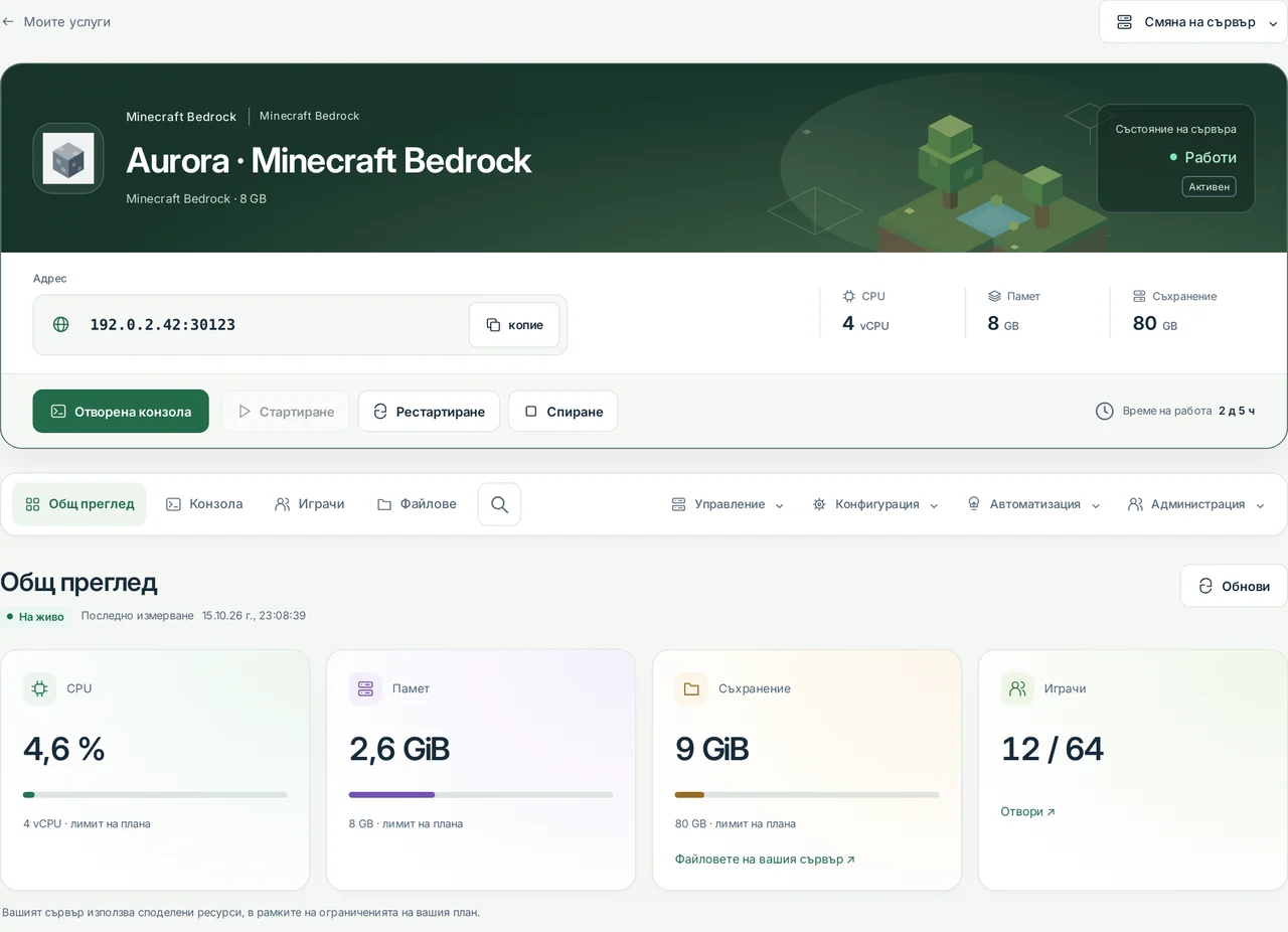 CubixServ · Общ преглед
