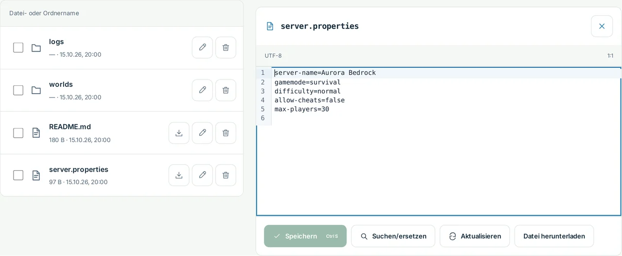 CubixServ · Dateien