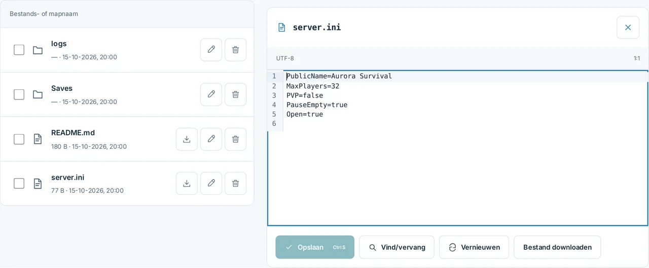 CubixServ · Bestanden