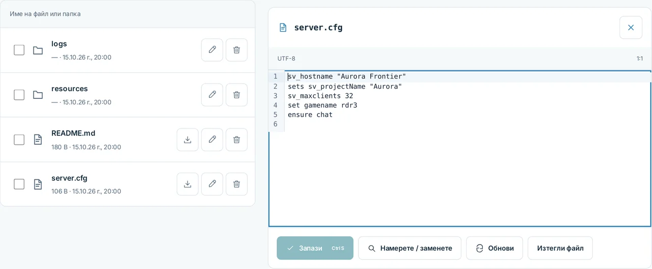 CubixServ · Файлове