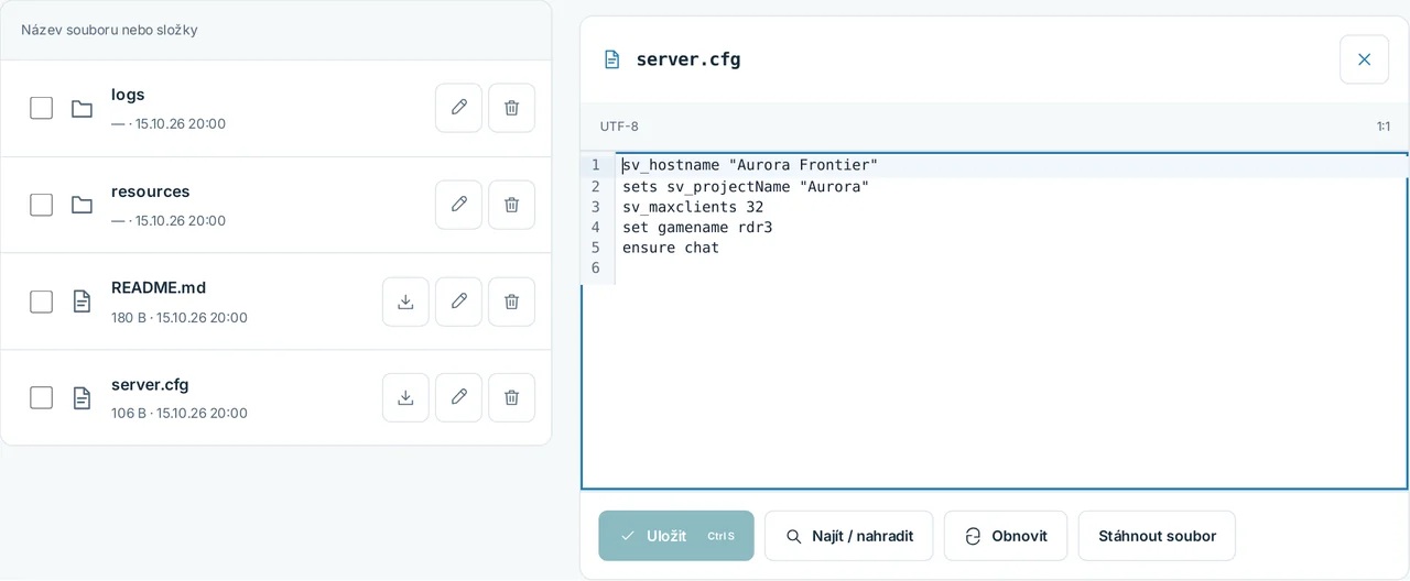 CubixServ · Soubory