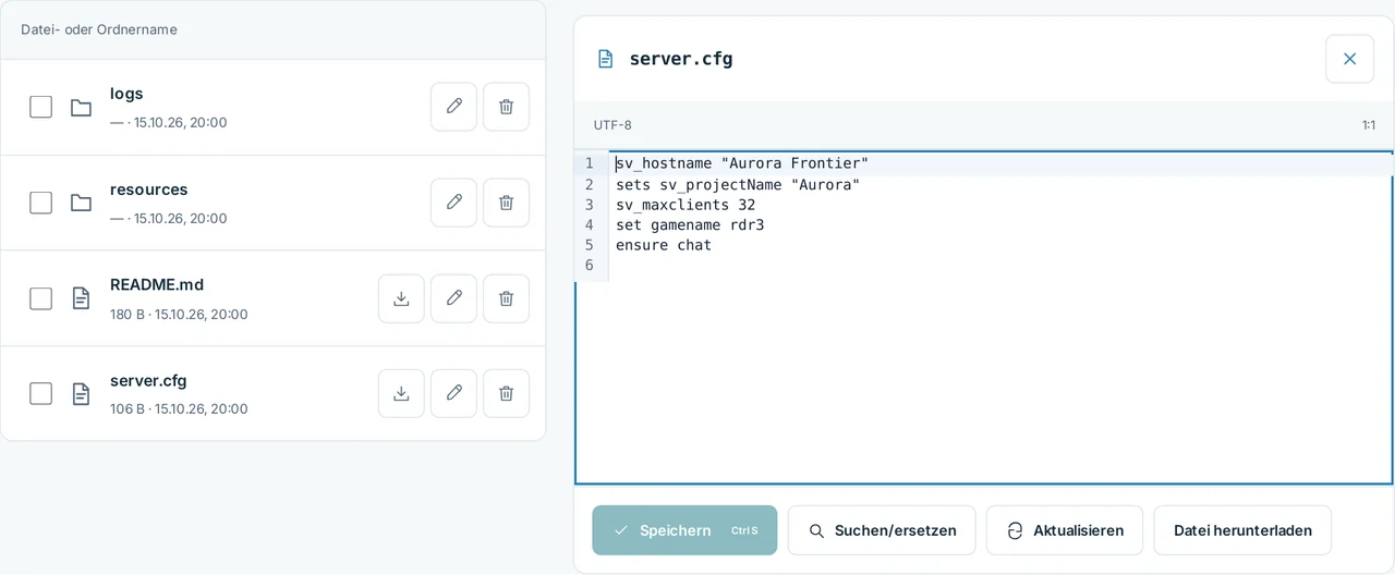 CubixServ · Dateien