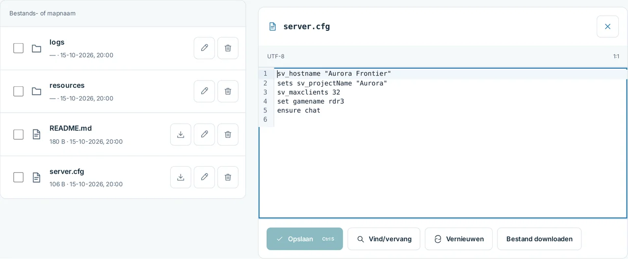 CubixServ · Bestanden