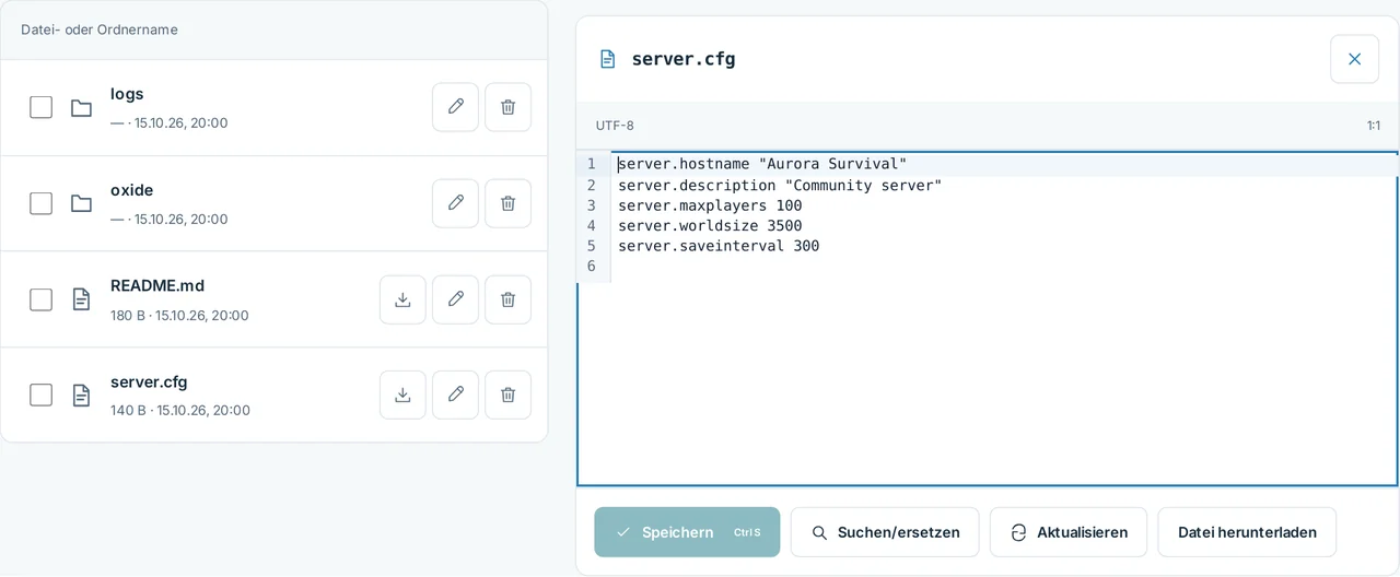 CubixServ · Dateien