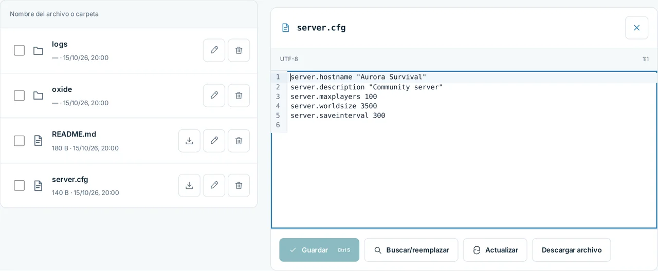 CubixServ · Archivos