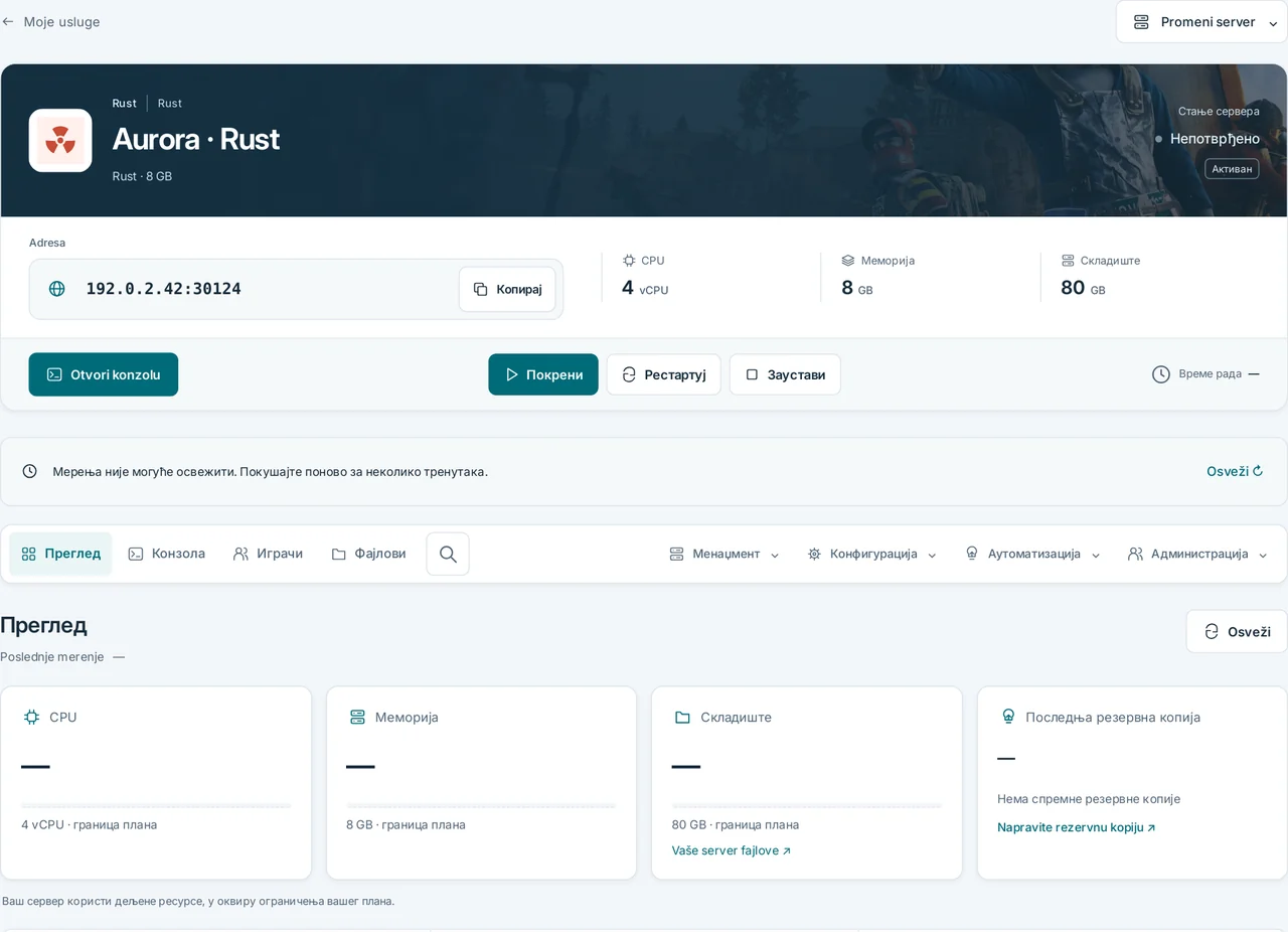 CubixServ · Преглед