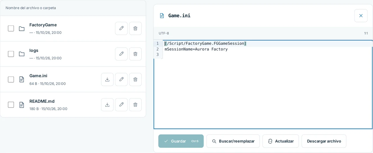 CubixServ · Archivos