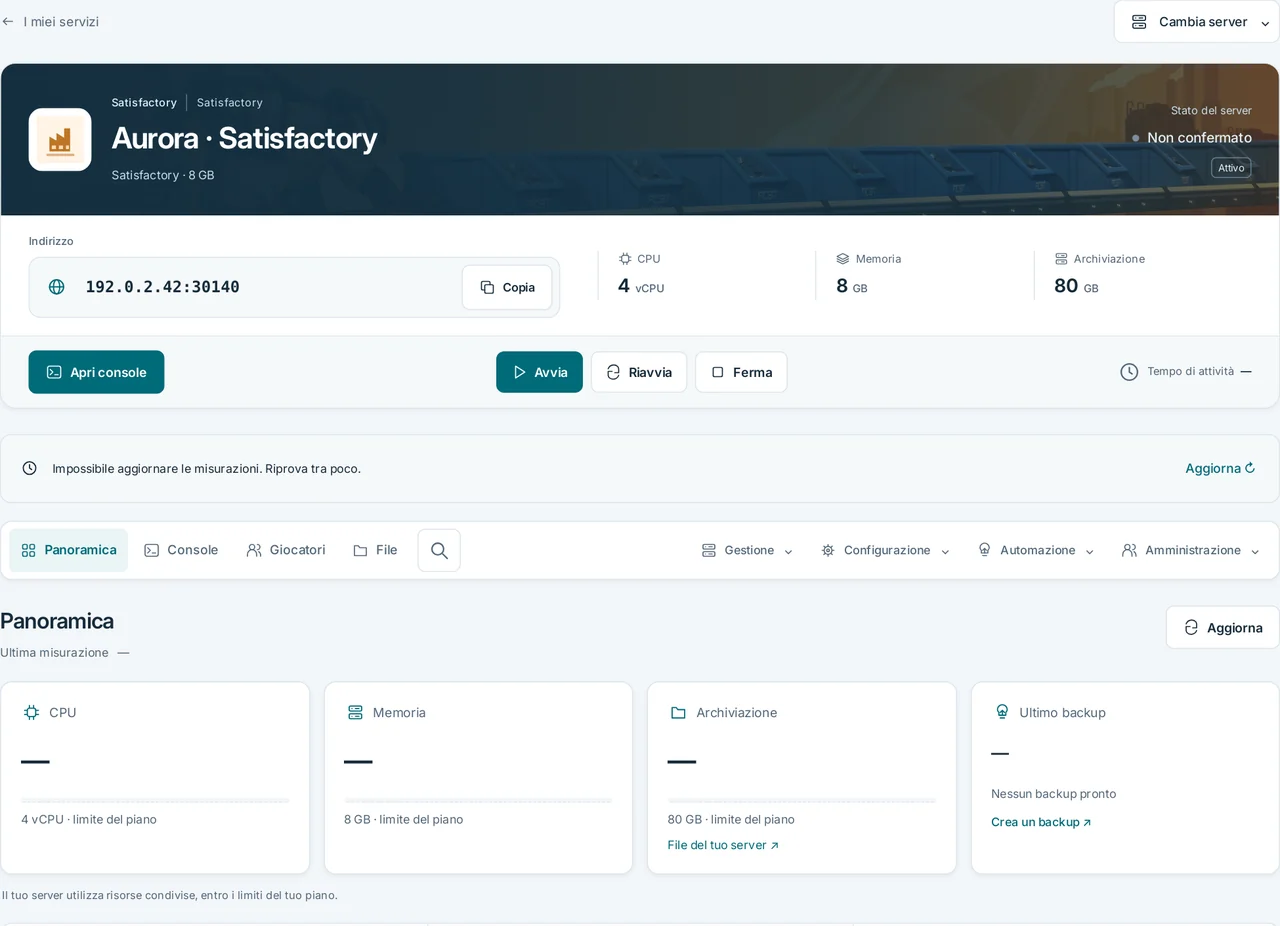 CubixServ · Panoramica