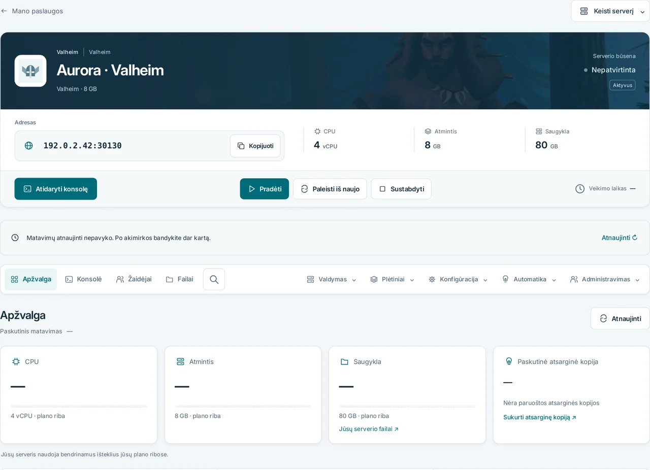 CubixServ · Apžvalga