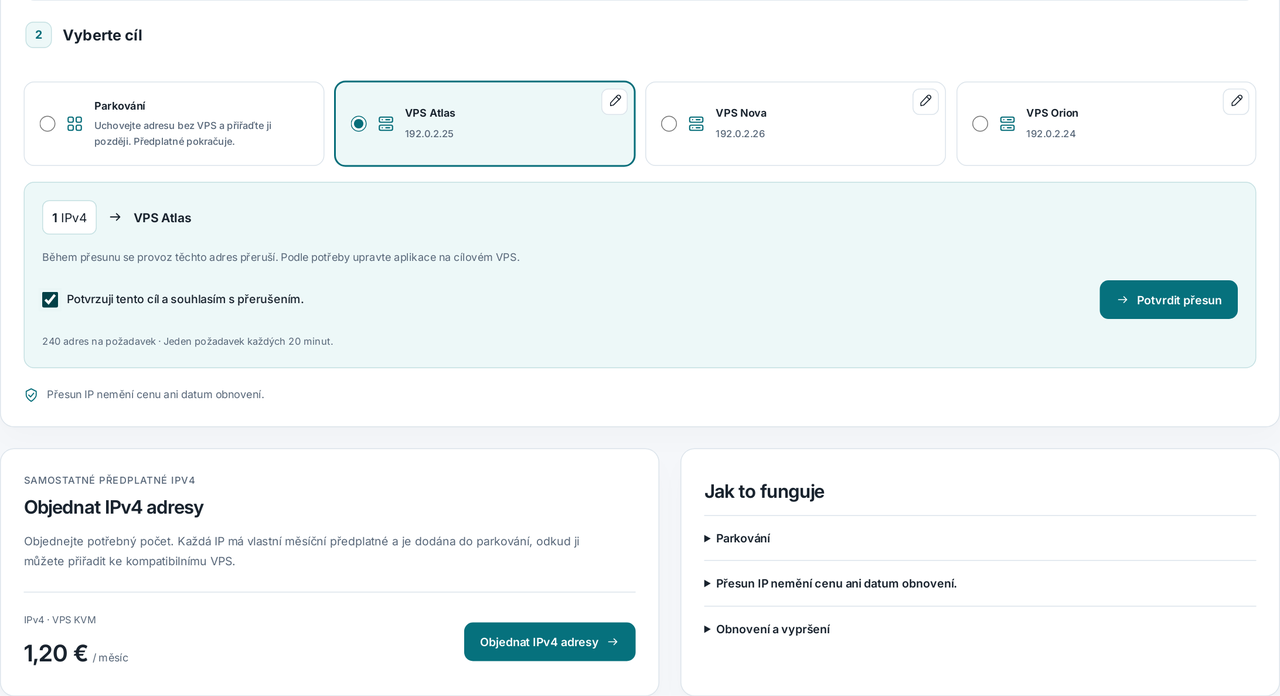 CubixServ · Síť a IP