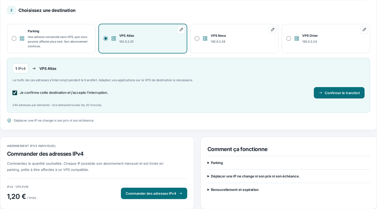 CubixServ · Réseau & IP