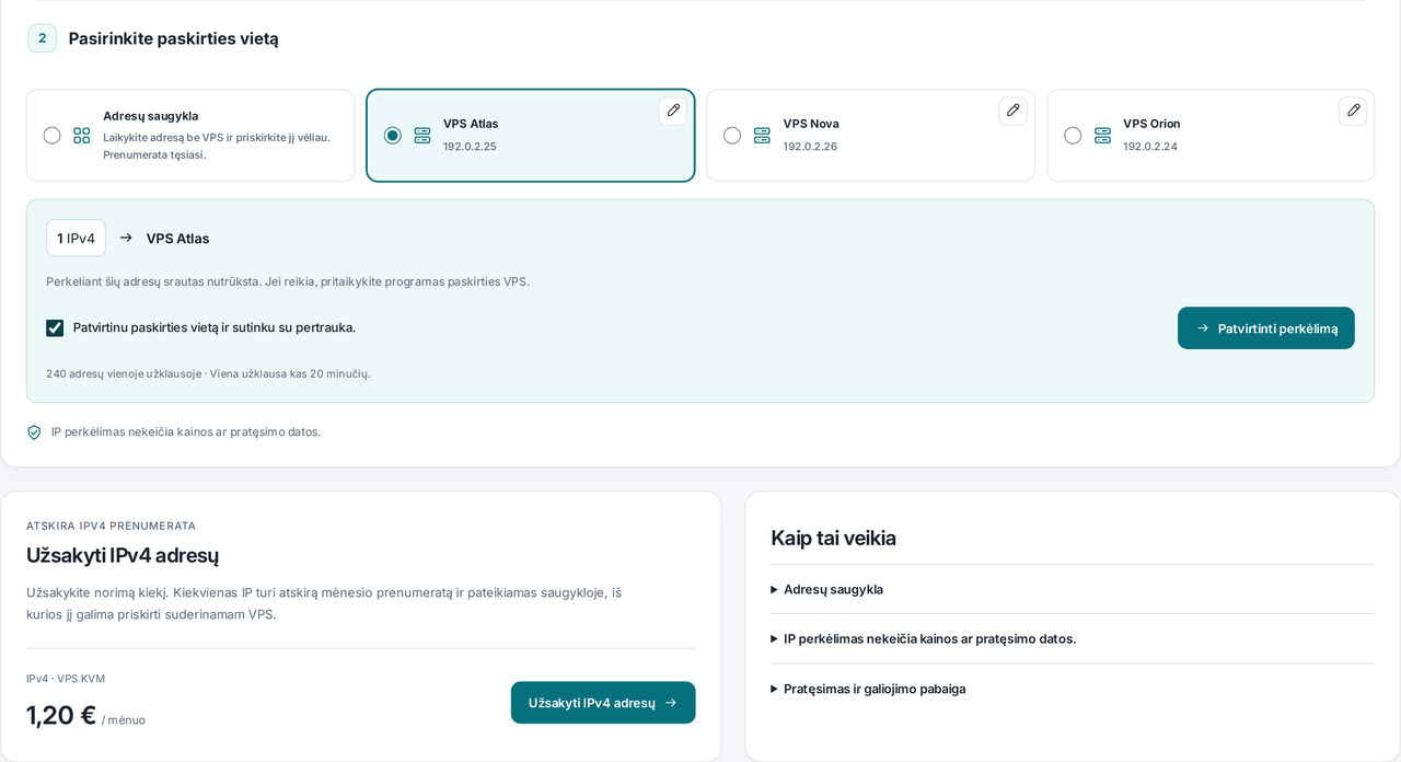 CubixServ · Tinklas ir IP